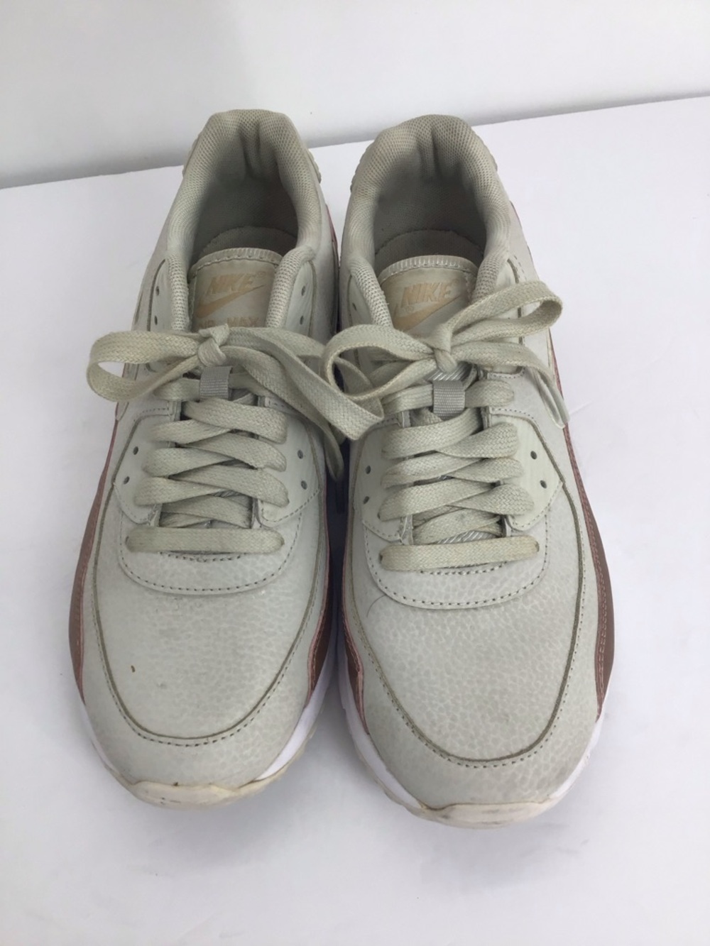 Nike Womens Air Max 90 Ultra Running Athletic Sneaker Light Bone Bronze Size 8.5 - Picture 4 of 9